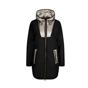 Women’s Silver and Black Sportalm Long Jacket